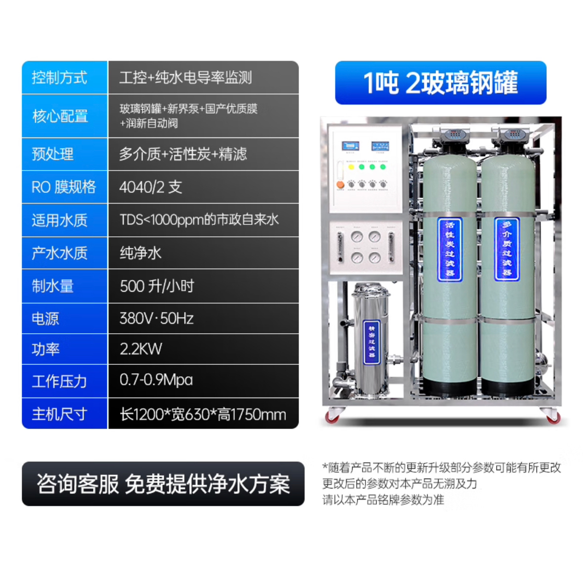 1噸兩罐玻璃鋼