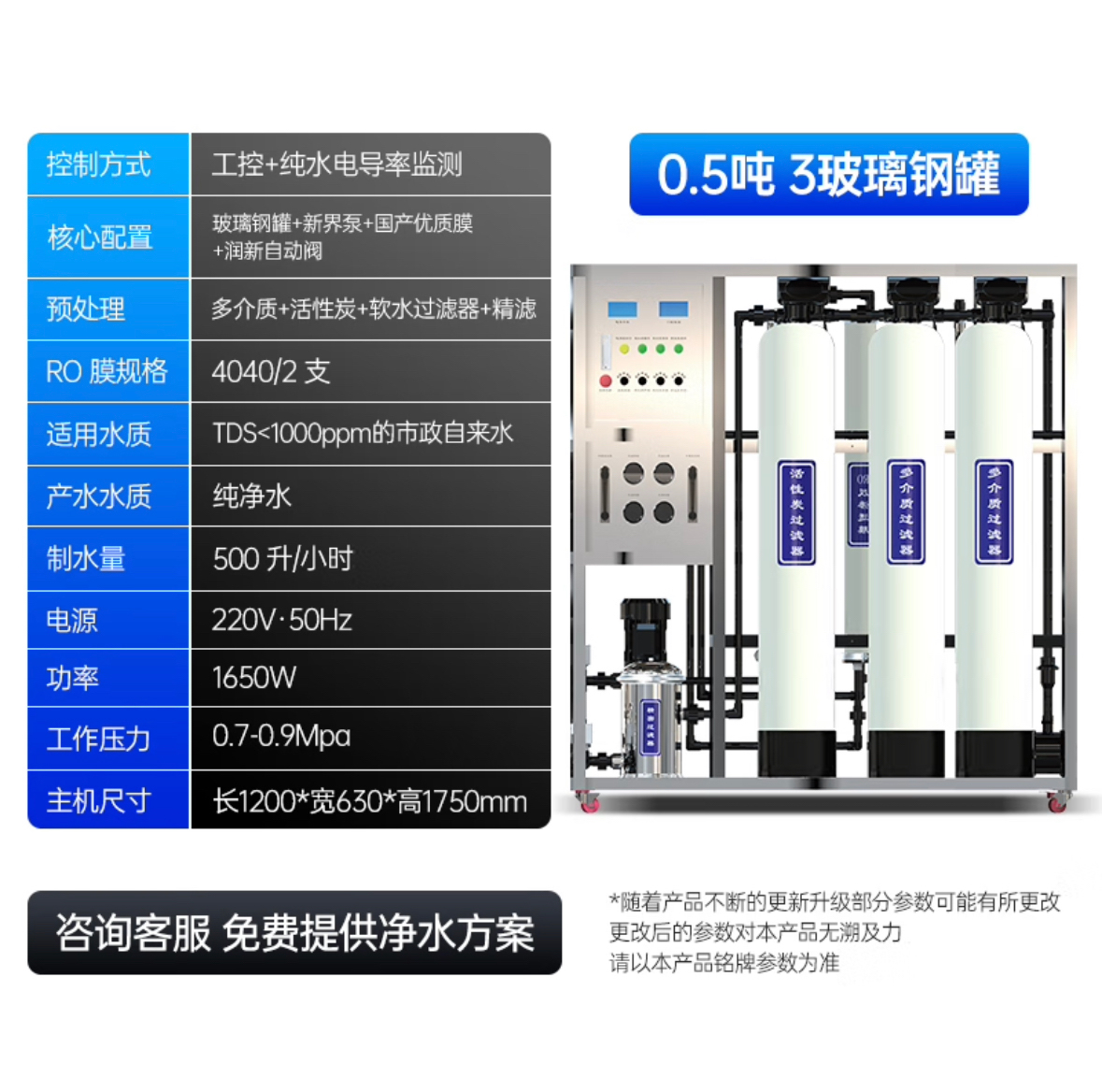 0.5噸三罐玻璃鋼罐